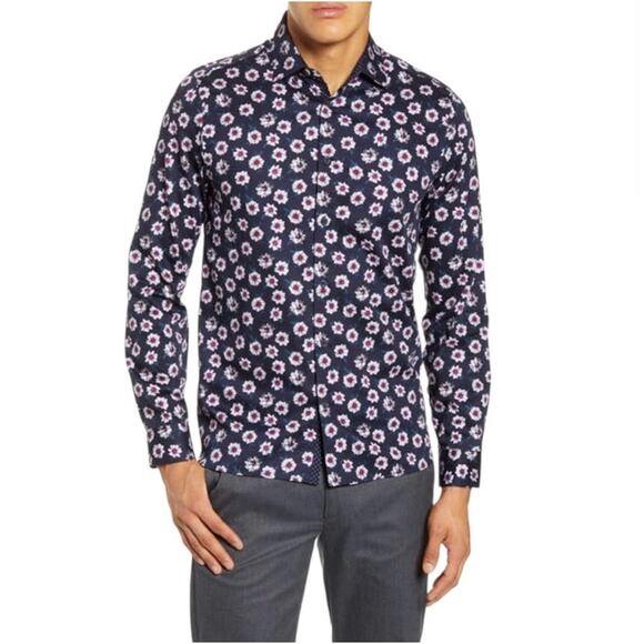 TED BAKER Wewill Slim Fit FLORAL Button-down Shirt Size: 6 / XXL

I - Picture 1 of 7